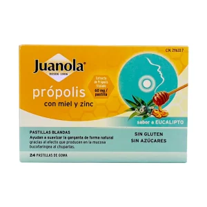 Juanola Pastillas Blandas Propolis Con Miel Y Zinc Sabor Eucaliptus 24 Uds