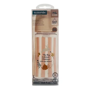 Suavinex Selection Biberon Con Tetina Fisiologica De Silicona Flujo Denso +6M 360 Ml