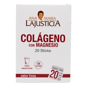 Ana María Lajusticia Colágeno Con Magnesio 20 Sticks Sabor Fresa