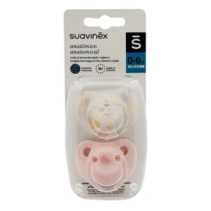 Suavinex Chupete Anatómico De Silicona 0-6M 2 Uds