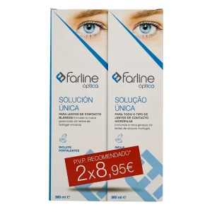 Farline Optica Solucion Unica Lentes De Contacto Pack 2X360Ml
