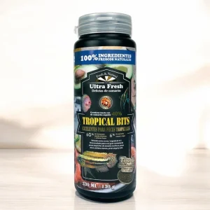 Azoo Ultra Fresh Tropical Bits Alimento Natural Perfecto para Peces Tropicales Medianos 130 Gramos