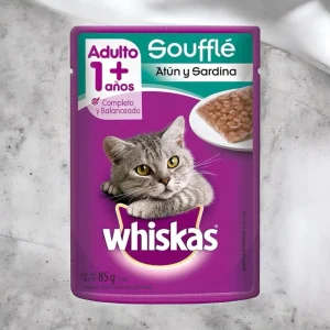Whiskas para Gato Adulto Soufflé de Atún y Sardina 85 Gramos