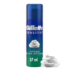 Espuma de Afeitar Gillette Sensitive para Hombres con Piel Sensible 57 ml
