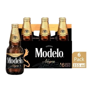 Six Pack de Cerveza Oscura Negra Modelo 355 ml c/u