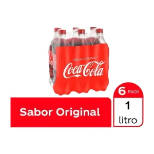 Refresco Coca Cola Sabor Original 6 Botellas de 1 L c/u