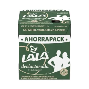 Leche Lala Deslactosada Pack de 6 Piezas de 1 Litro c/u