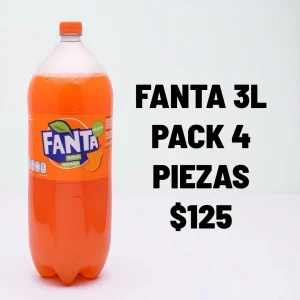 Pack de 4 Piezas Refresco Fanta 3 Litros